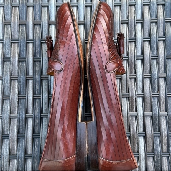 Italian-Made COLE HAAN Mahogany Leather Loafers - Vintage - Picture 8 of 13